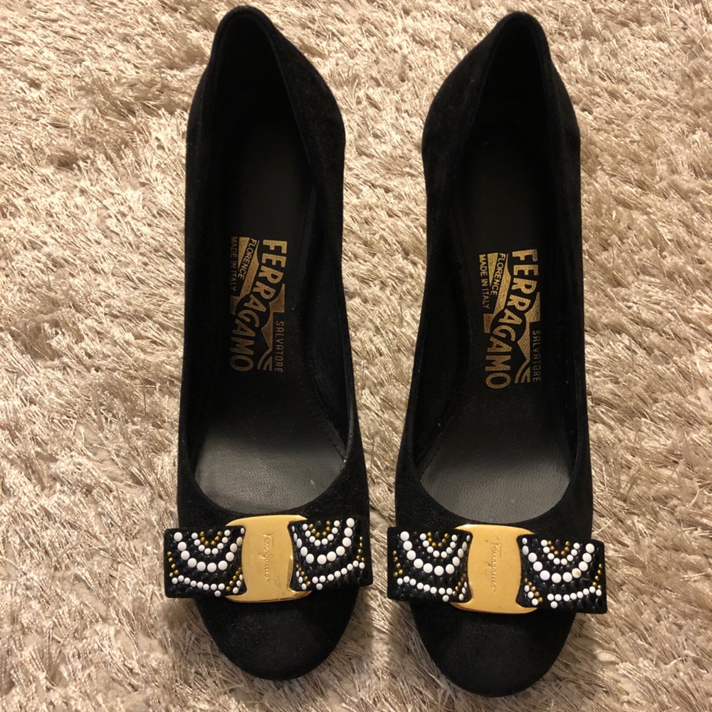 Salvatore Ferragamo bow heels